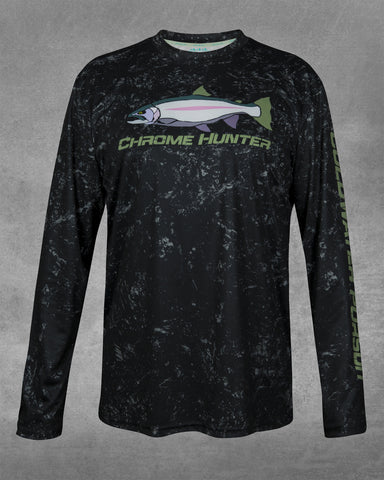 Men's Coal Stone Chrome Hunter UPF 50+ Long Sleeve performance shirt